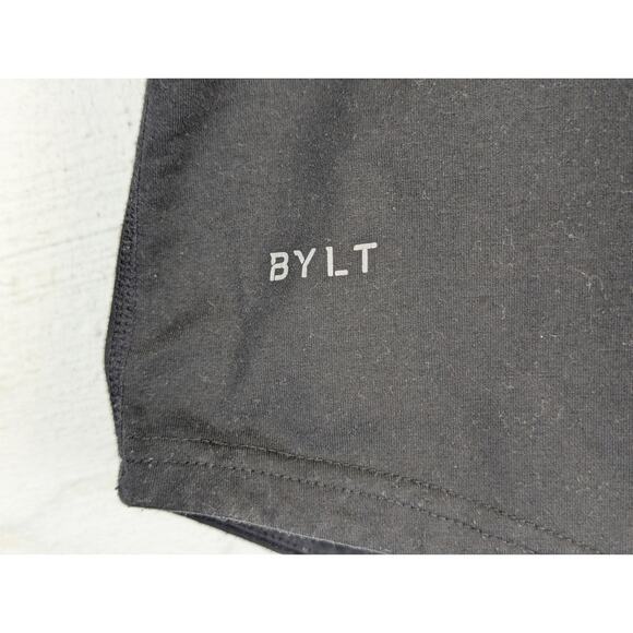 BYLT Black T Shirt Drop Cut V Neck Mens XL Premium Basic Classic Undershirt - Picture 2 of 9